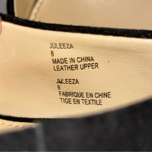 Lord + Taylor Juleeza Black Suede Leather Heels Size 8 - Picture 7 of 10